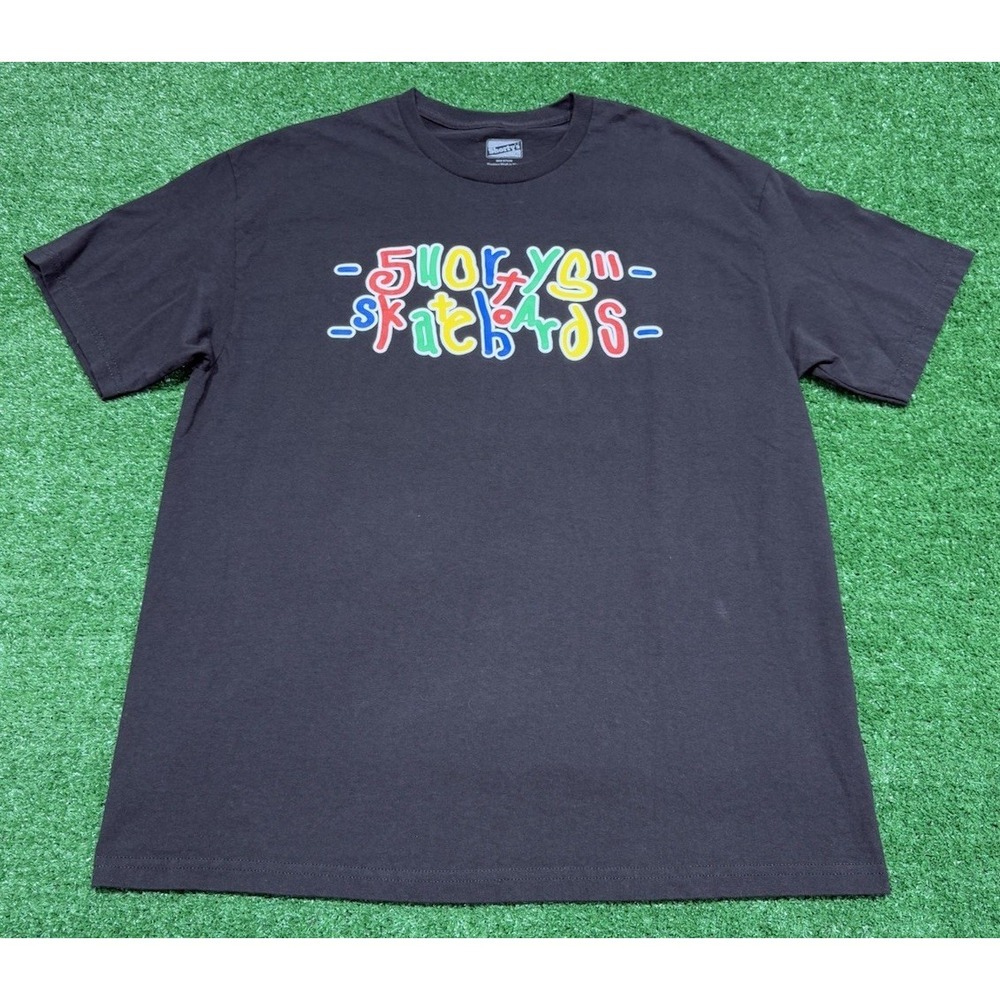 Shorty Skateboards Fu Logo T Shirt Men's‎ Size XL Black